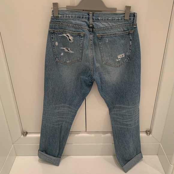 Rag & Bone Low Rise Distressed Boyfriend Jeans - Picture 5 of 7